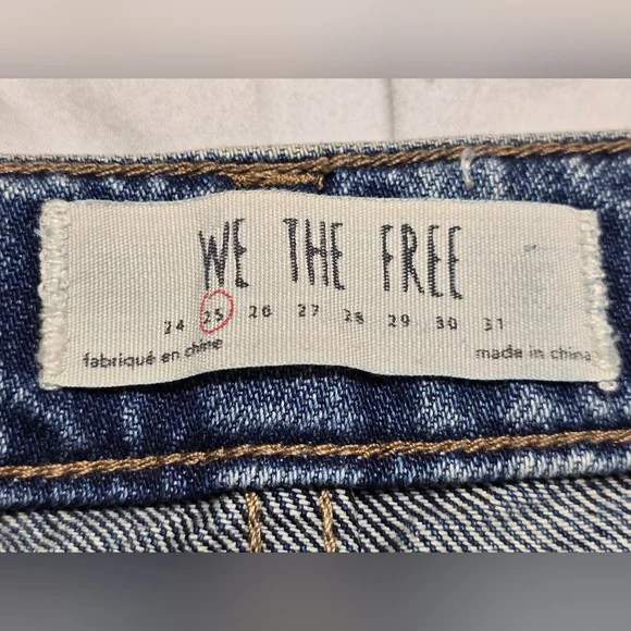 We the Free Zip-Up Denim Mini Skirt Women's Size 25/Size 0-2 - Picture 5 of 9